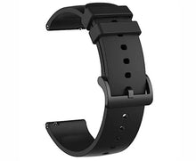 Black Plain Watch Strap/Band (20mm) for Samsung/OnePlus/Fitbit Smartwatches