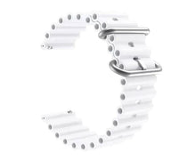 White Beat Watch Band (20mm) for OnePlus/Fitbit/Samsung Smartwatches