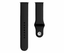 Black Silicone Click (20mm) Watch Strap/Band for Samsung/OnePlus/Fitbit Smartwatches