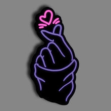 Heart Finger neon - Sticker