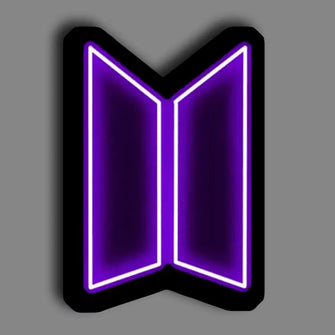 Bts Logo Neon - Sticker