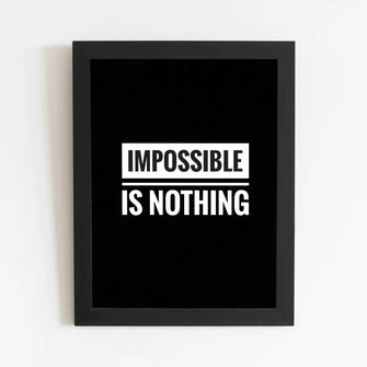 Impossible is Nothing - Framed Poster