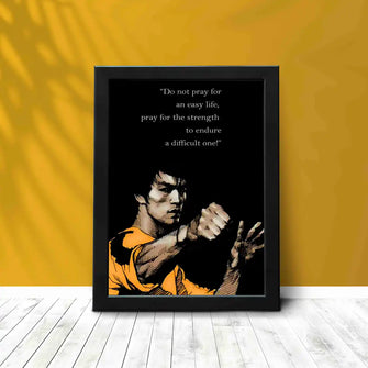 Bruce Lee Motivation Quote - Framed Poster