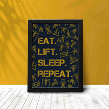 Eat Lift Sleep Repeat - Framed Poster