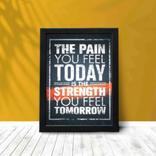 The Pain you Fell Today is the Strength you Feel Tomorrow - Framed Poster