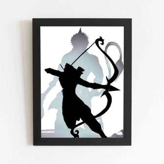 Lord Ram and Hanuman Ji - Framed Poster