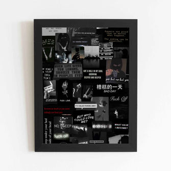 Aesthetic Black - Framed Poster