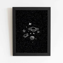 Moons & Stars & Planets - Framed Poster