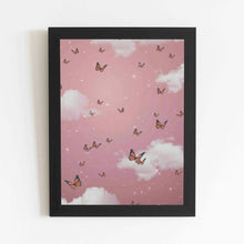 Butterflies in Sky - Framed Poster