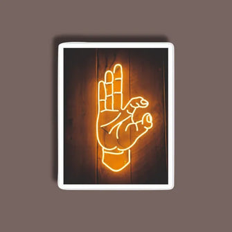 Hand finger - Neon Sticker 