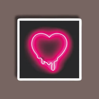 Heart Melting - Neon Sticker 