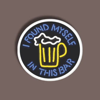 I was myself in this bar 02 - Neon Sticker 