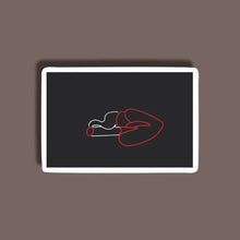 Lips Kiss look - Neon Sticker 