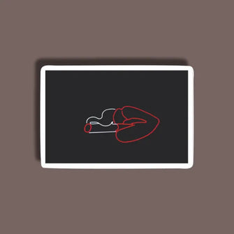 Lips Kiss look - Neon Sticker 