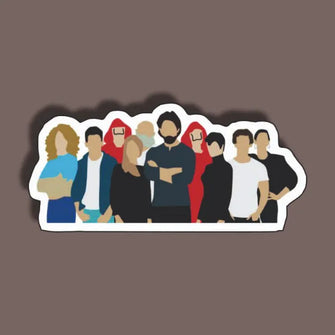 Full Team Cartoon - Heist Sticker